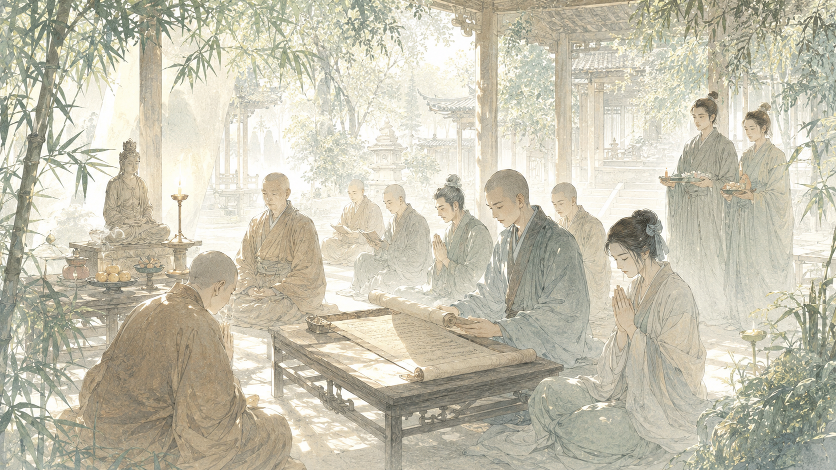 第 6 品第 2 张配图：如来灭后，后五百岁，有持戒修福者，于此章句能生信心，以此为实。