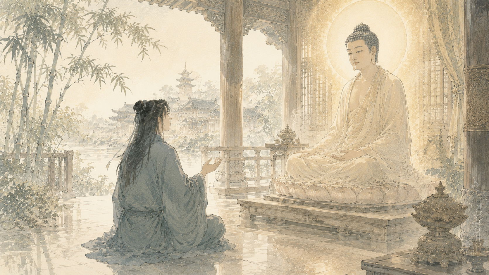 第 10 品第 2 张配图：如来昔在然灯佛所，于法有所得不？