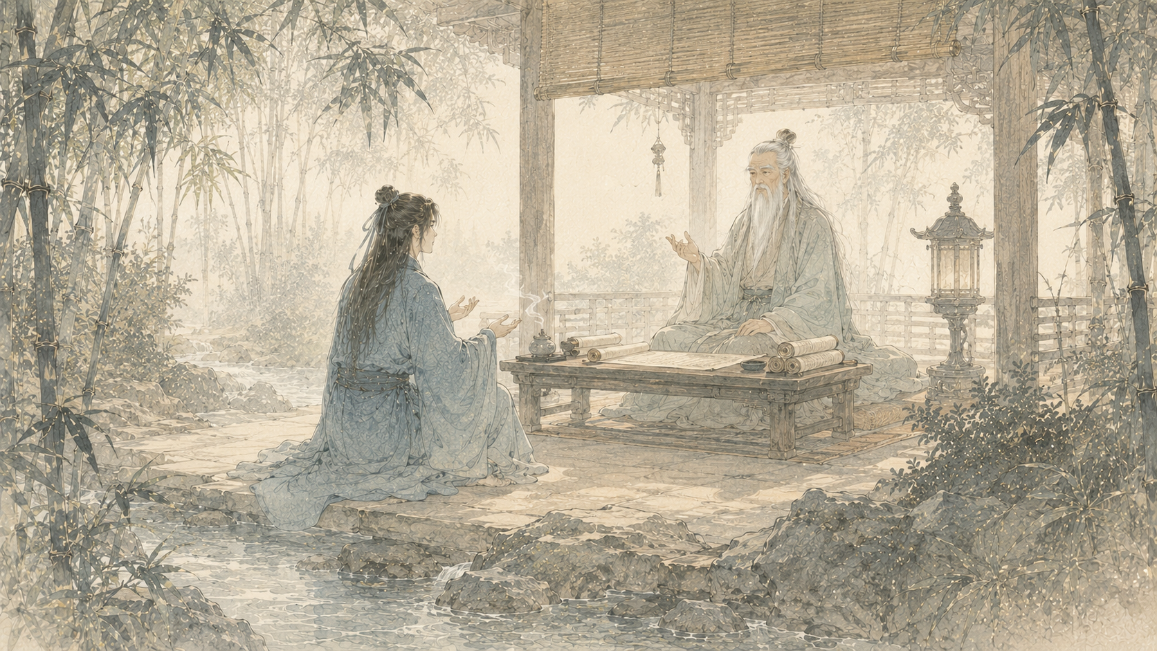 第 17 品第 2 张配图：善男子、善女人，发阿耨多罗三藐三菩提心，云何应住？云何降伏其心？
