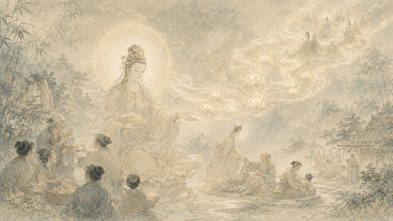 第 28 品第 1 张配图：菩萨所作福德，不应贪著。